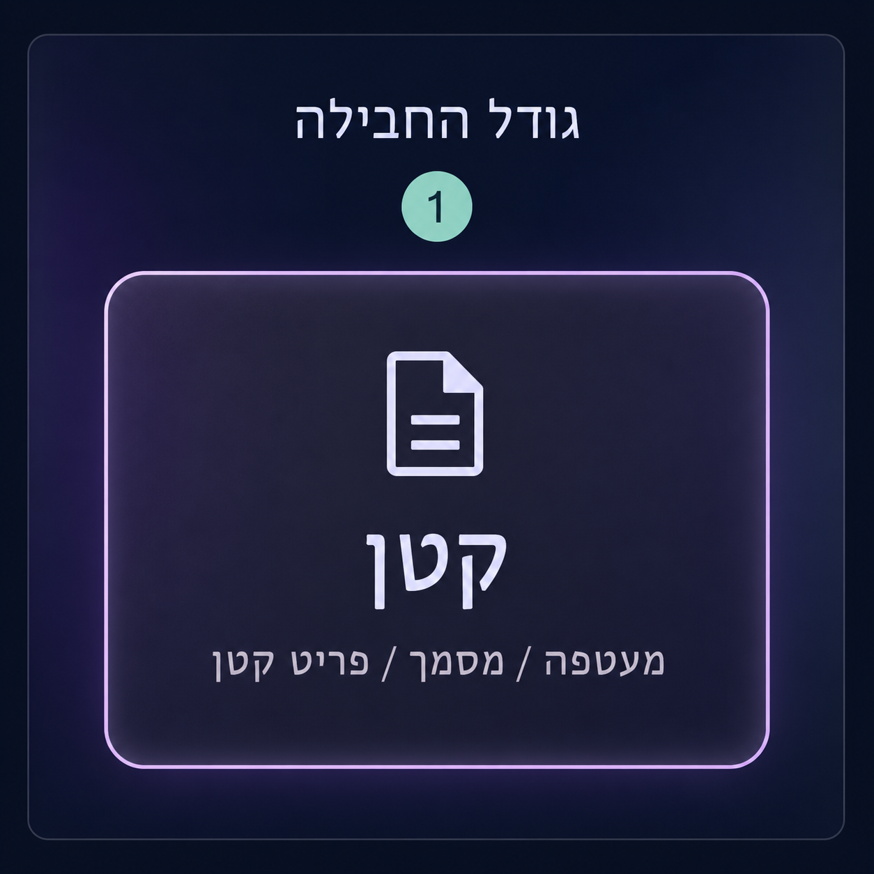 שליחות – מעטפה / מסמך